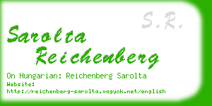 sarolta reichenberg business card